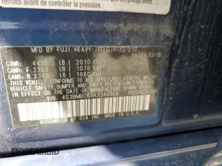 2010 Subaru Legacy Premium All-Weather Anniversary with VIN 4S3BMBC63A3240958, listed as a Copart auction lot 58992455 with 176,039 mi miles and Clean title. Bid and sale history available at DreamBid. Image 13.