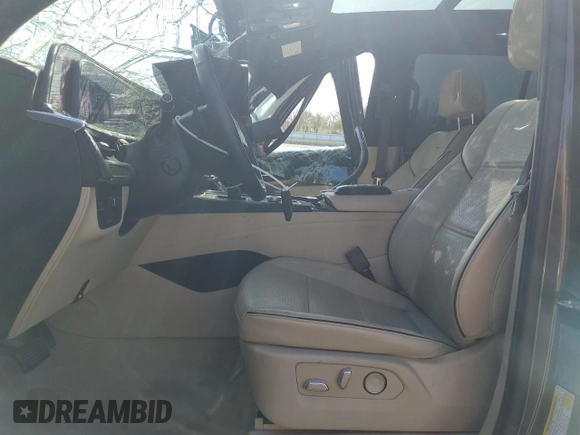 2021 Cadillac Escalade Premium Luxury with VIN 1GYS4CKL6MR249968, listed as a Copart auction lot 47406705 with 28,937 mi miles and Salvage title. Bid and sale history available at DreamBid. Image 7.