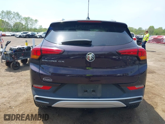 2021 Buick Encore GX Select with VIN KL4MMDSL3MB090477, listed as a IAAI auction lot 42168304 with 46,132 mi miles and . Bid and sale history available at DreamBid. Image 16.