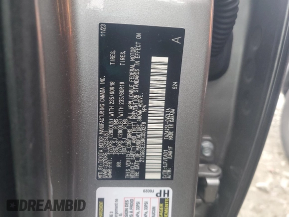 2024 Lexus NX with VIN 2T2GGCEZ5RC050278, listed as a Copart auction lot 43696245 with 0 mi miles and Salvage Title. Bid and sale history available at carsss.com. Image 14.