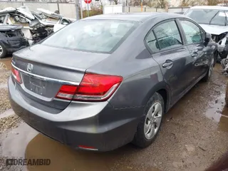 2014 Honda Civic Sedan LX with VIN 19XFB2F50EE024591, listed as a IAAI auction lot 41909219 with 118,233 mi miles. Bid and sale history available at carsss.com. Image 4.
