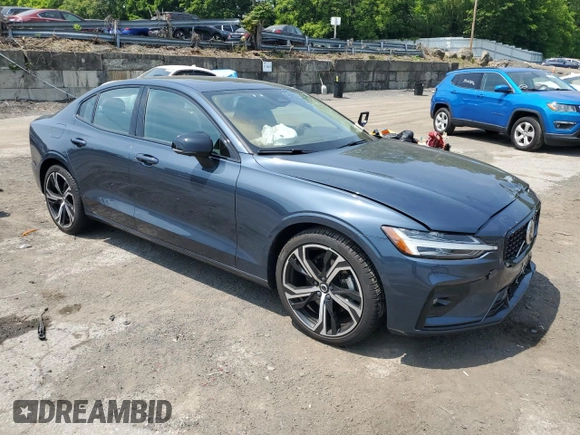 2024 Volvo S60 Plus Dark Theme with VIN 7JRL12TL7RG285605, listed as a Copart auction lot 59494665 with 12,762 mi miles and Salvage title. Bid and sale history available at DreamBid. Image 4.