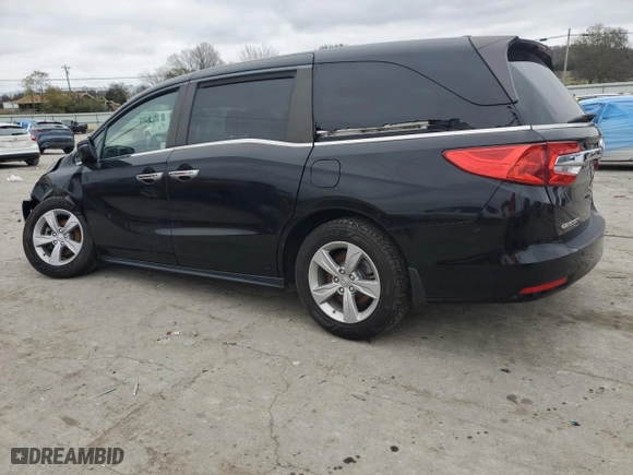 2019 Honda Odyssey EX-L with VIN 5FNRL6H78KB117655, listed as a Copart auction lot 80201454 with 0 mi miles and Salvage Title. Bid and sale history available at carsss.com. Image 2.