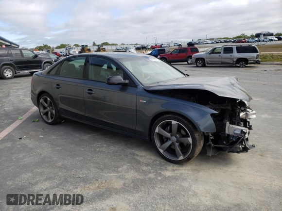 2015 Audi A4 Premium Plus with VIN WAUHFAFL2FN034605, listed as a Copart auction lot 48147993 with 72,911 mi miles. Bid and sale history available at carsss.com. Image 4.