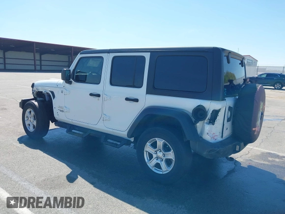 2020 Jeep Wrangler Unlimited Sport S z VIN 1C4HJXDN2LW138980, wystawiony jako IAAI lot #42086095 z przebiegiem 58 735 mil mil oraz . Historia ofert i sprzedaży dostępna na DreamBid. Obrazek 3.
