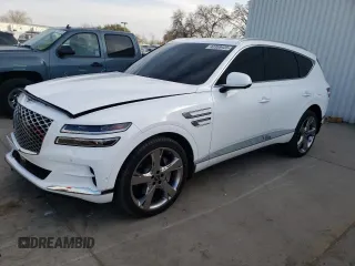 2024 Genesis GV80 with VIN KMUHCESC5RU167374, listed as a Copart auction lot 42359435 with 8,645 mi miles and Salvage Title. Bid and sale history available at DreamBid. Image 1.