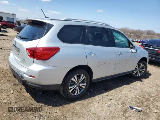 2018 Nissan Pathfinder SV z VIN 5N1DR2MM6JC639754, wystawiony jako Copart lot #52233075 z przebiegiem 75 737 mil mil oraz Czysty tytuł • Clean title. Historia ofert i sprzedaży dostępna na DreamBid. Obrazek 3.