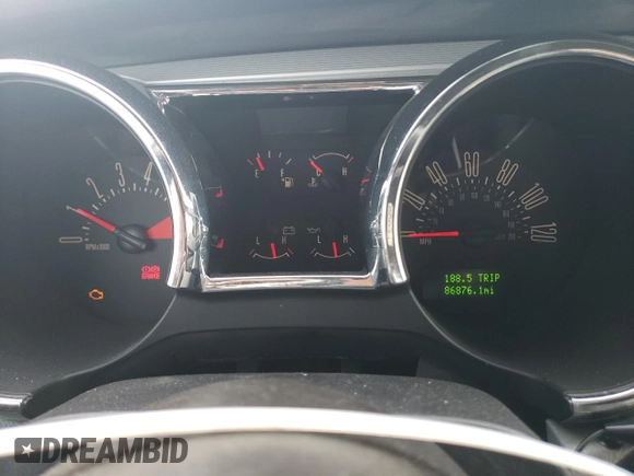 2007 Ford Mustang Deluxe with VIN 1ZVFT84N975336617, listed as a Copart auction lot 48984825 with 86,876 mi miles and Salvage Title. Bid and sale history available at carsss.com. Image 9.
