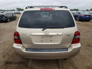 2005 Toyota Highlander with VIN JTEEP21A650087443, listed as a Copart auction lot 86704434 with Not Provided miles and Salvage Title. Bid and sale history available at DreamBid. Image 6.