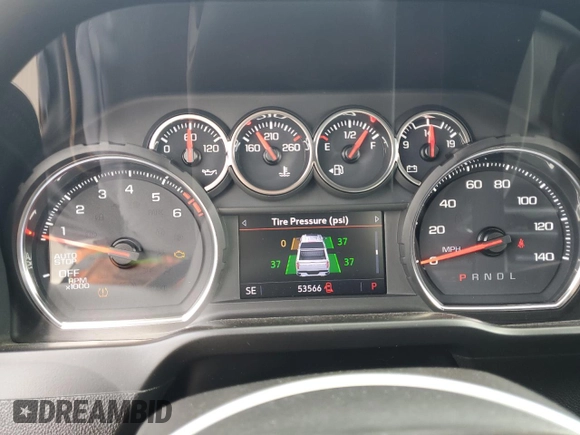 2021 Chevrolet Silverado 1500 RST with VIN 3GCPWDED9MG233862, listed as a Copart auction lot 58945824 with 53,566 mi miles and Salvage Title. Bid and sale history available at carsss.com. Image 9.