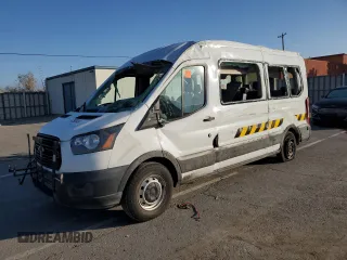 2019 Ford Transit Passenger XL with VIN 1FBAX2CM8KKB74307, listed as a Copart auction lot 82983424 with 114,377 mi miles and Salvage Title. Bid and sale history available at carsss.com. Image 1.