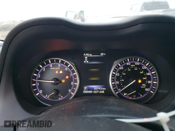 2017 Infiniti Q50 3.0t Signature Edition with VIN JN1EV7AR5HM830753, listed as a Copart auction lot 87638085 with 20,743 mi miles and Salvage Title. Bid and sale history available at carsss.com. Image 9.