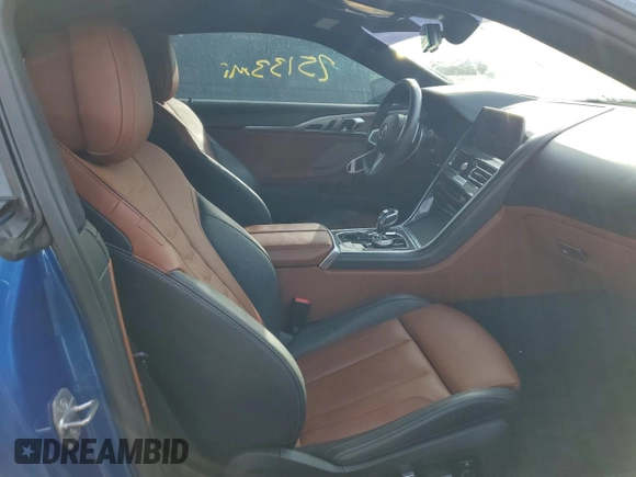 2019 BMW 8 Series M850i xDrive with VIN WBABC4C55KBU96089, listed as a Copart auction lot 77600764 with 25,133 mi miles and Non Repairable. Bid and sale history available at carsss.com. Image 10.