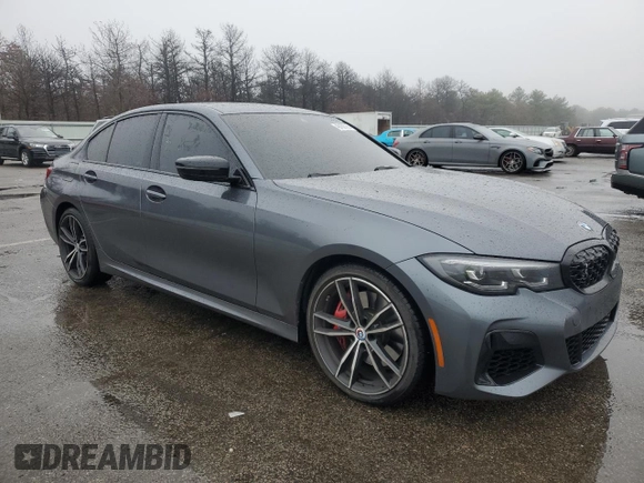 2022 BMW 3 Series M340i xDrive with VIN 3MW5U9J00N8C25719, listed as a Copart auction lot 48188795 with 21,969 mi miles and Salvage Title. Bid and sale history available at carsss.com. Image 4.