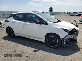 2023 Nissan LEAF SV Plus with VIN 1N4CZ1CV6PC551242, listed as a Copart auction lot 60410285 with 18,414 mi miles and Salvage title. Bid and sale history available at DreamBid. Image 4.
