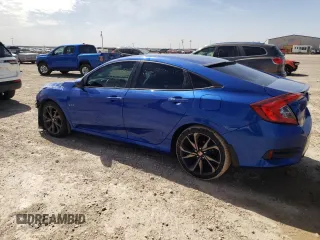 2019 Honda Civic Sedan Sport with VIN 19XFC2F89KE013799, listed as a Copart auction lot 49402445 with 130,617 mi miles and Salvage Title. Bid and sale history available at carsss.com. Image 2.