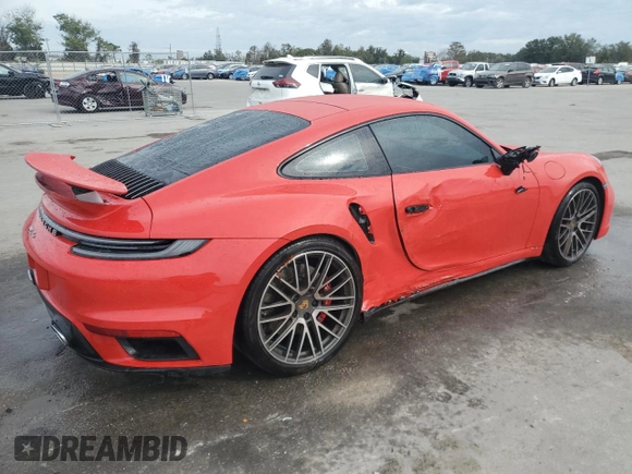 2024 Porsche 911 Turbo with VIN WP0AD2A96RS253164, listed as a Copart auction lot 81197284 with 4,405 mi miles and Salvage Title. Bid and sale history available at carsss.com. Image 3.