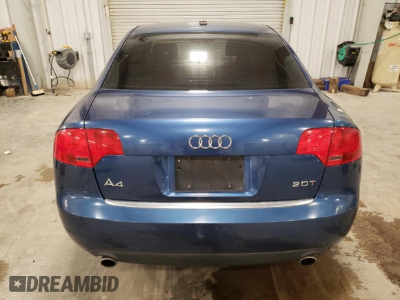 2005 Audi A4 2.0T with VIN WAUAF68E25A457803, listed as a Copart auction lot 80215234 with 141,017 mi miles and Clean Title. Bid and sale history available at carsss.com. Image 6.