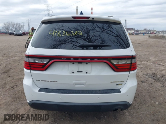 2015 Dodge Durango Limited with VIN 1C4RDHDG4FC714612, listed as a IAAI auction lot 41836382 with 169,516 mi miles and . Bid and sale history available at carsss.com. Image 17.