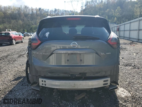 2019 Nissan Murano SL with VIN 5N1AZ2MS2KN113385, listed as a Copart auction lot 52150985 with 107,795 mi miles and Salvage Title. Bid and sale history available at DreamBid. Image 6.