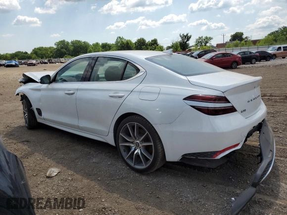 2023 Genesis G70 2.0T with VIN KMTG34TA9PU123771, listed as a Copart auction lot 62946065 with 43,171 mi miles and Salvage title. Bid and sale history available at DreamBid. Image 2.