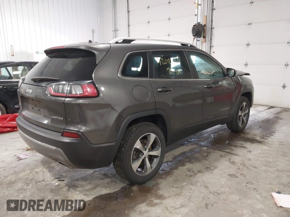 2019 Jeep Cherokee Limited with VIN 1C4PJMDX2KD467412, listed as a IAAI auction lot 42087391 with 106,168 mi miles and . Bid and sale history available at DreamBid. Image 4.
