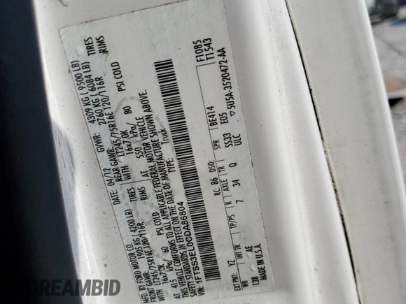 2012 Ford Econoline Cargo Super Duty Commercial z VIN 1FTSS3EL0CDA86804, wystawiony jako Copart lot #71210654 z przebiegiem 52 151 mil mil oraz Szkoda całkowita • Salvage title. Historia ofert i sprzedaży dostępna na DreamBid. Obrazek 14.