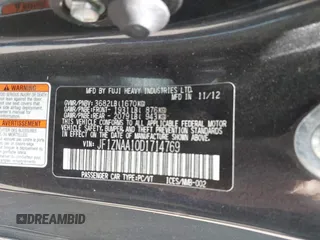 2013 Scion FR-S with VIN JF1ZNAA10D1714769, listed as a IAAI auction lot 42219883 with Not Provided miles and . Bid and sale history available at DreamBid. Image 9.