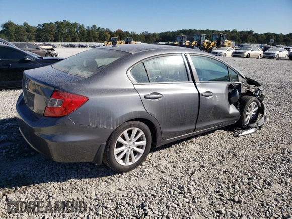 2012 Honda Civic EX-L with VIN 19XFB2F94CE048523, listed as a Copart auction lot 77019404 with 210,391 mi miles and Salvage Title. Bid and sale history available at DreamBid. Image 3.