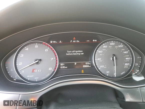 2018 Audi S6 Premium Plus with VIN WAUFFAFCXJN006695, listed as a Copart auction lot 50728445 with 69,604 mi miles and Salvage Title. Bid and sale history available at carsss.com. Image 9.