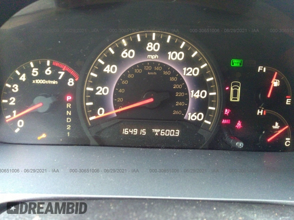 2006 Honda Odyssey EX-L with VIN 5FNRL38756B084148, listed as a IAAI auction lot 41694915 with 164,915 mi miles. Bid and sale history available at carsss.com. Image 7.