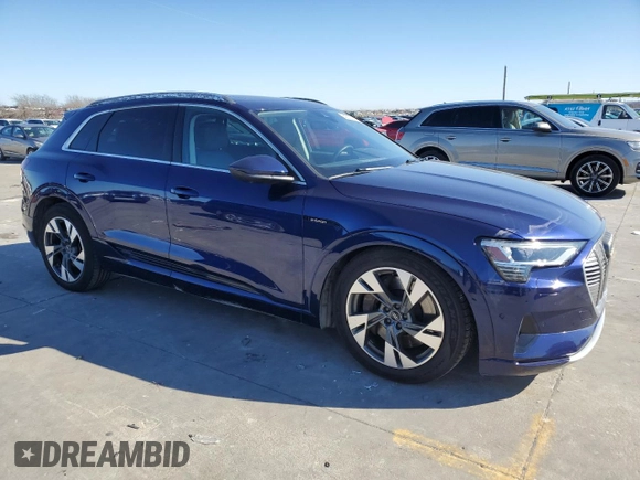 2021 Audi e-tron Premium Plus with VIN WA1LAAGE1MB024443, listed as a Copart auction lot 42333015 with 43,977 mi miles and Salvage title. Bid and sale history available at DreamBid. Image 4.