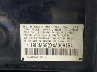 2004 Acura TL with VIN 19UUA662X4A009154, listed as a IAAI auction lot 42043934 with 215,830 mi miles. Bid and sale history available at carsss.com. Image 9.