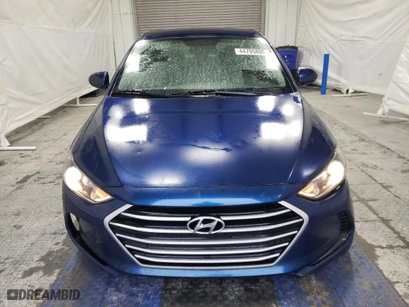 2017 Hyundai Elantra SE with VIN 5NPD74LF9HH211961, listed as a Copart auction lot 44795805 with 58,095 mi miles and Salvage Title. Bid and sale history available at carsss.com. Image 5.