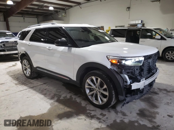 2022 Ford Explorer Platinum with VIN 1FM5K8HW1NNA08296, listed as a Copart auction lot 84750084 with 42,879 mi miles and Salvage Title. Bid and sale history available at carsss.com. Image 4.