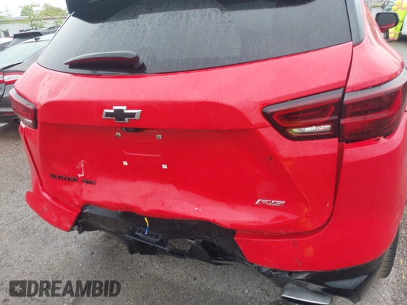 2023 Chevrolet Blazer RS with VIN 3GNKBKRS8PS155103, listed as a IAAI auction lot 42231530 with 21,751 mi miles and . Bid and sale history available at DreamBid. Image 17.
