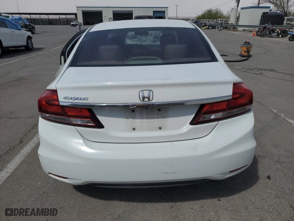 2014 Honda Civic Sedan LX with VIN 2HGFB2F51EH507450, listed as a Copart auction lot 51663335 with 185,305 mi miles and Salvage Title. Bid and sale history available at carsss.com. Image 6.