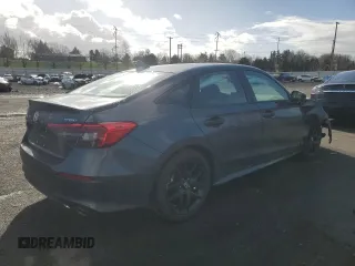 2024 Honda Civic Sport with VIN 2HGFE2F56RH567575, listed as a Copart auction lot 47966245 with 14,998 mi miles and Salvage Title. Bid and sale history available at DreamBid. Image 3.
