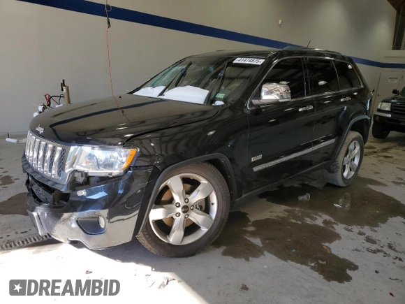 2013 Jeep Grand Cherokee Overland with VIN 1C4RJFCT5DC640710, listed as a Copart auction lot 41474875 with 223,668 mi miles and Clean Title. Bid and sale history available at carsss.com. Image 1.