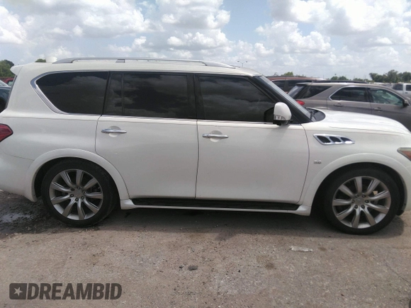 2014 Infiniti QX80 with VIN JN8AZ2NF6E9551446, listed as a IAAI auction lot 42554502 with 209,884 mi miles and . Bid and sale history available at DreamBid. Image 13.