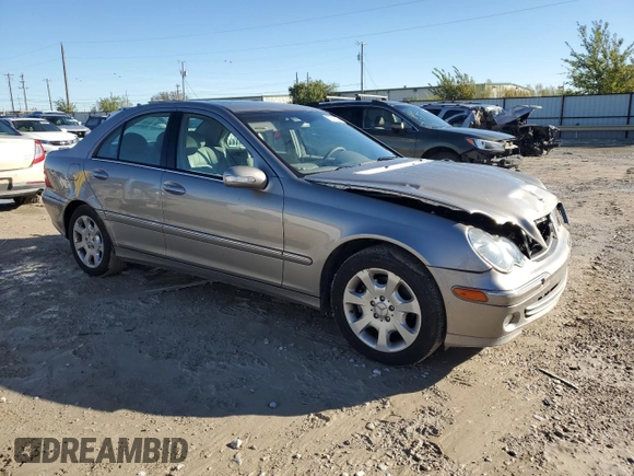 2005 Mercedes-Benz C 320 with VIN WDBRF64J45F598415, listed as a Copart auction lot 79745294 with 45,177 mi miles and Salvage Title. Bid and sale history available at DreamBid. Image 4.
