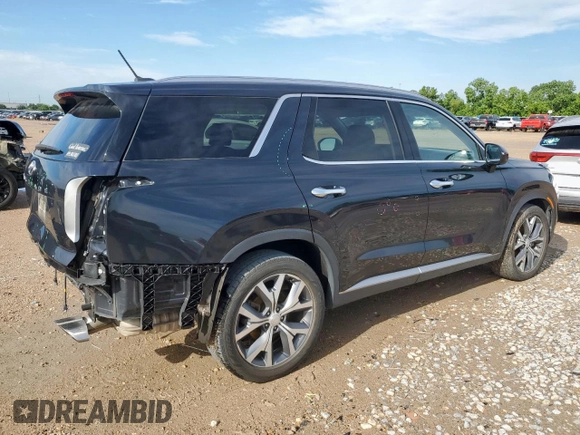 2020 Hyundai Palisade SEL with VIN KM8R34HE4LU145055, listed as a Copart auction lot 58087325 with 77,074 mi miles and Salvage title. Bid and sale history available at DreamBid. Image 3.