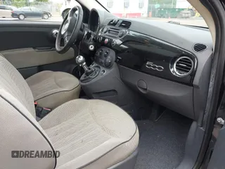 2013 FIAT 500 Lounge with VIN 3C3CFFCR8DT743107, listed as a IAAI auction lot 42381709 with 90,094 mi miles and . Bid and sale history available at DreamBid. Image 5.