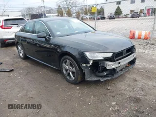 2019 Audi A4 Premium with VIN WAUDNAF45KA108157, listed as a IAAI auction lot 41217412 with 112,369 mi miles and . Bid and sale history available at DreamBid. Image 1.