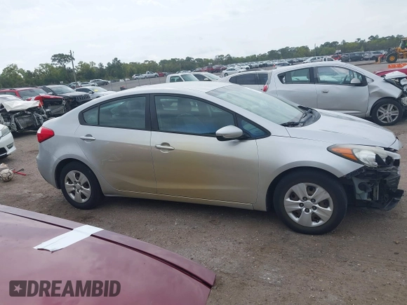 2015 Kia Forte LX with VIN KNAFK4A66F5407229, listed as a IAAI auction lot 41865696 with 124,232 mi miles. Bid and sale history available at carsss.com. Image 14.