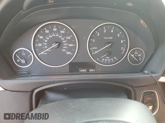 2013 BMW 3 Series 328i with VIN WBA3A5C58DF352435, listed as a Copart auction lot 46179425 with 142,839 mi miles and Salvage Title. Bid and sale history available at carsss.com. Image 9.