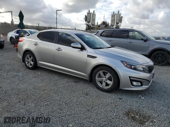 2015 Kia Optima LX with VIN KNAGM4A74F5587608, listed as a Copart auction lot 53441645 with 125,776 mi miles and Salvage Title. Bid and sale history available at carsss.com. Image 4.