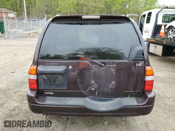 2002 Suzuki XL-7 LX with VIN JS3TY92V824102176, listed as a Copart auction lot 53648545 with 0 mi miles and Salvage Title. Bid and sale history available at carsss.com. Image 6.