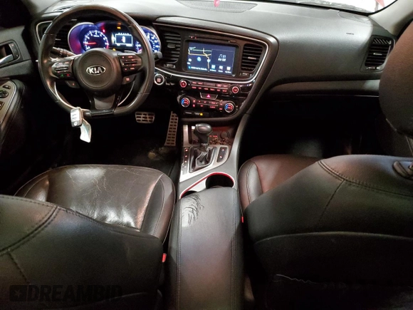 2015 Kia Optima SX Turbo with VIN 5XXGR4A64FG408491, listed as a Copart auction lot 50686705 with 113,235 mi miles and Clean Title. Bid and sale history available at carsss.com. Image 8.