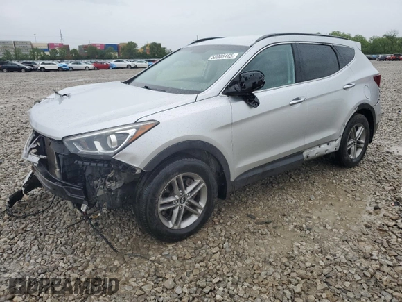 2017 Hyundai Santa Fe 2.4L z VIN 5XYZUDLB8HG500297, wystawiony jako Copart lot #58005165 z przebiegiem 91 871 mil mil oraz Szkoda całkowita • Salvage title. Historia ofert i sprzedaży dostępna na DreamBid. Obrazek 1.